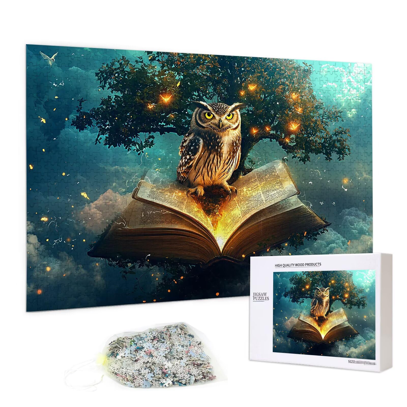 Puzzle 3000 sztuk dla dorosłych, magiczne drewniane puzzle dla dorosłych, trudne drewniane łamigłówki, rodzinne gry edukacyjne, łamigłówki z pudełkiem na prezent do dekoracji domu prezent dla kobiet