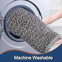 Vista 6 de FLOLEOPA Alfombras de baño de microfibra suave y esponjosa, tapetes de baño absorbentes, antideslizantes, lavables a máquina y de secado rápido