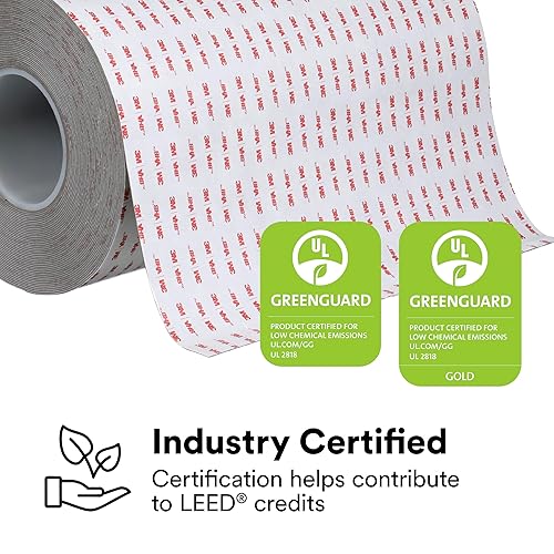 Miniatura 10 de 3M 4941 VHB Cinta adhesiva  5 en un paquete 1 pulgada de diámetro UL 746C Listado Círculos de cinta de sellado con núcleo de espuma gris