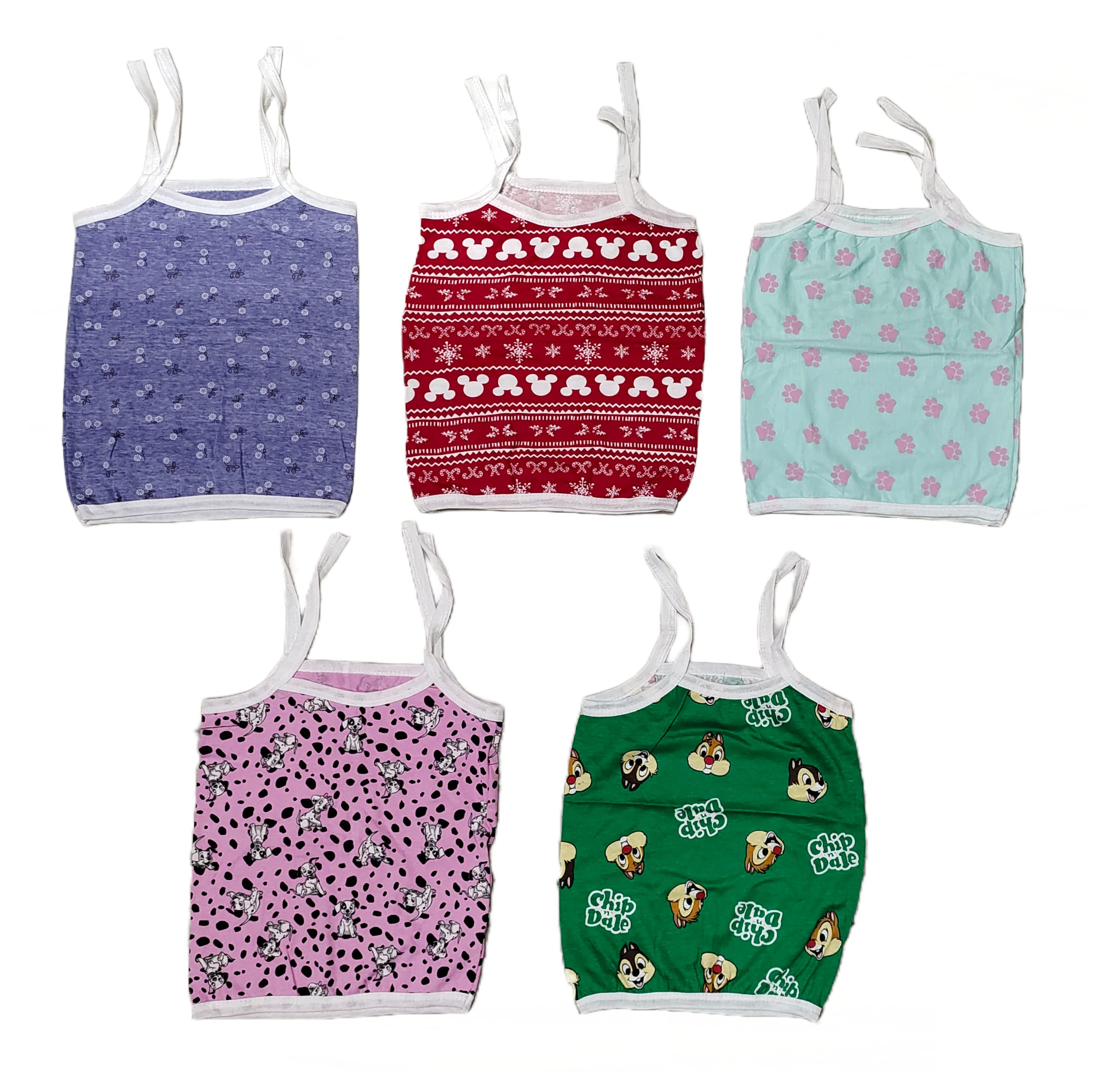 New Born Baby Jhabla for both Boy/Girl Top Wear Shirt with Knots (0-6 Months, Multicolor Pack of 5)