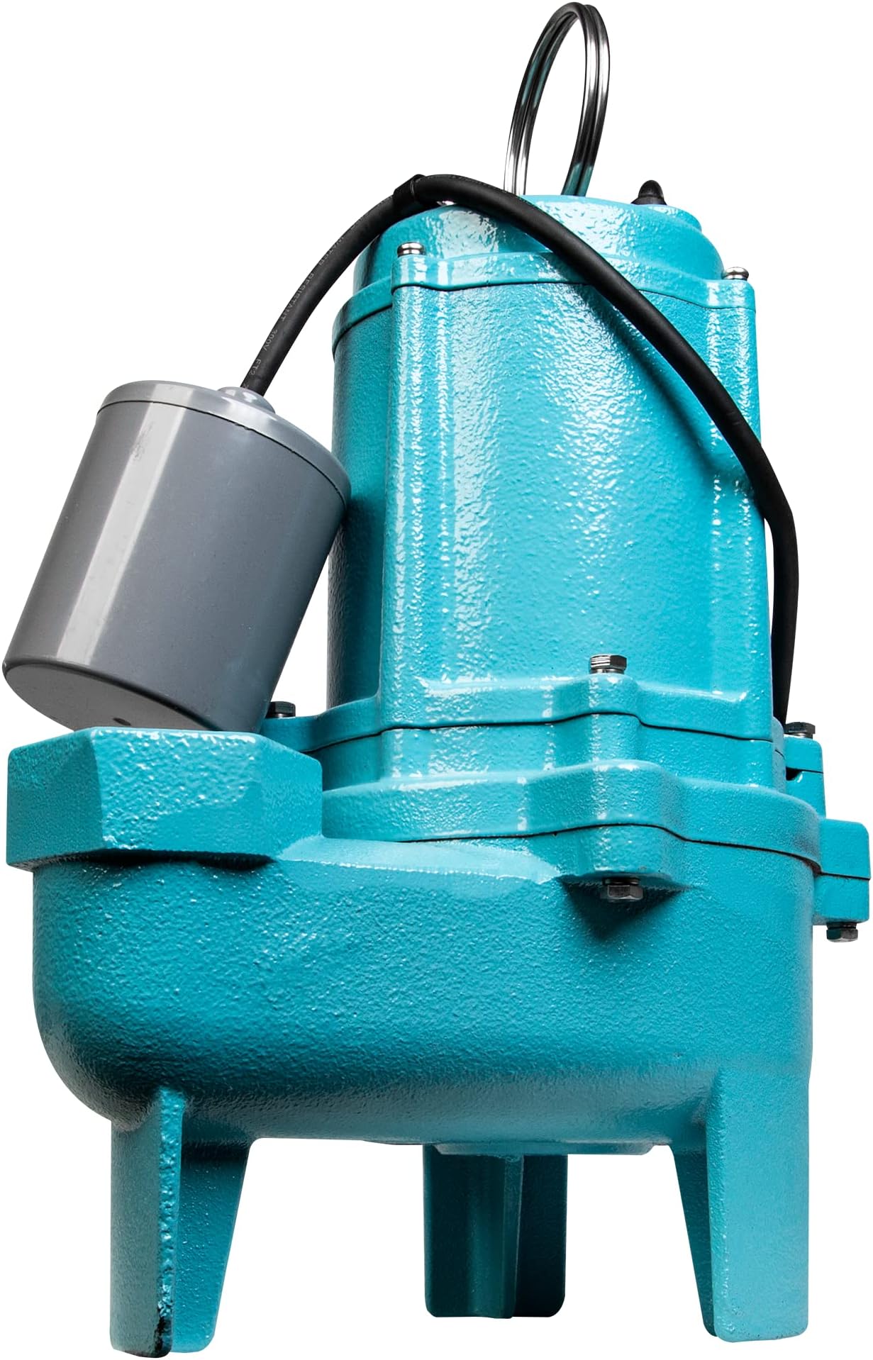 Little Giant 9SC-CIA-RF 115 Volt, 4/10 HP, 6000 GPH Epoxy-Coated Cast Iron Submersible Sewage Pump with Piggyback Tethered Float Switch, 20-Ft. Cord, Blue, 509412