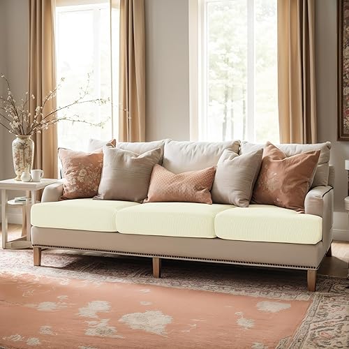 Miniatura 2 de Subrtex - Funda de cojín de sofá, funda elástica duradera para sofá de caravana de dos plazas, protección de muebles de elastano elástico para