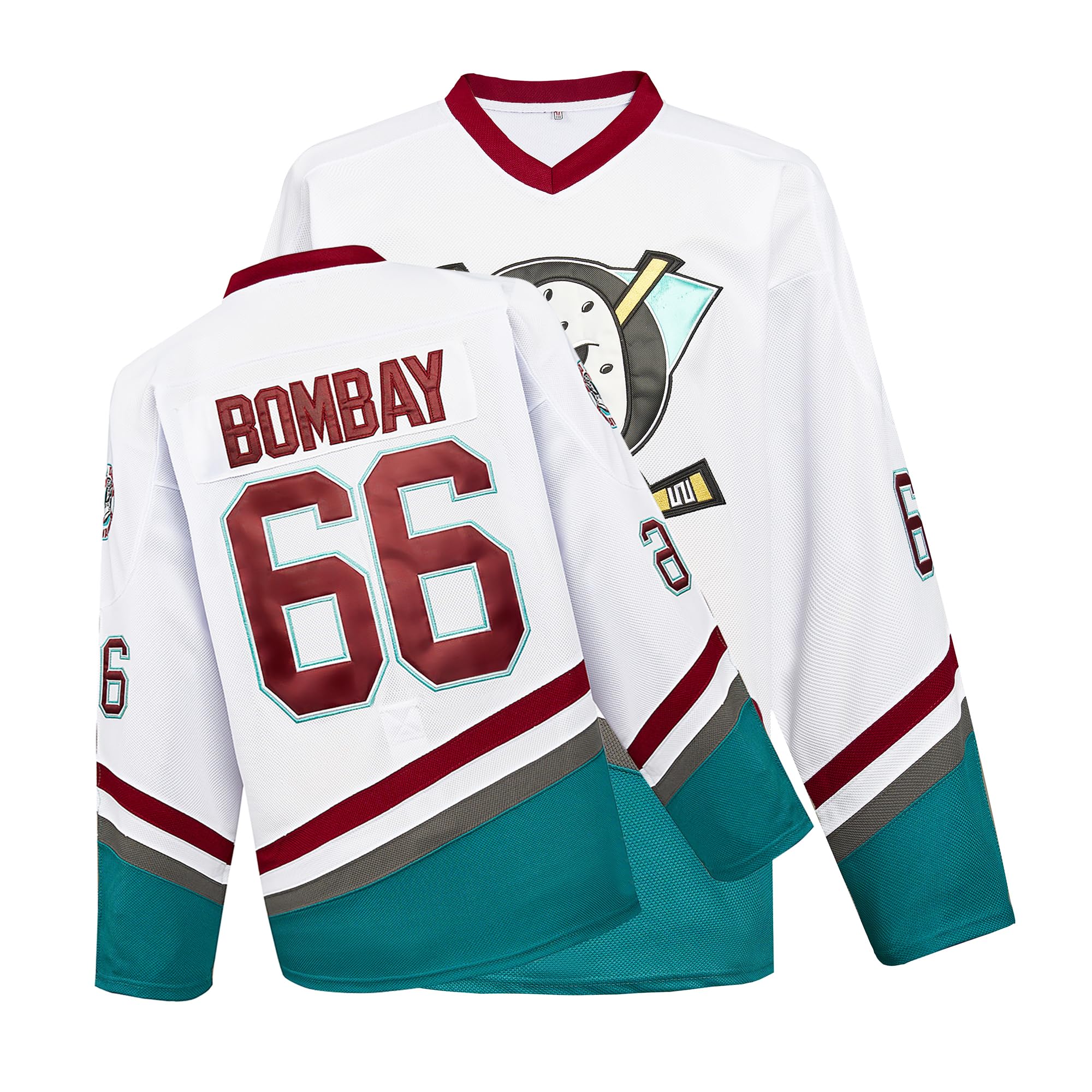 Mighty Ducks Jersey Movie Ice Hockey Jersey Charlie Conway #96 Adam Banks #99, 90S Hip Hop Clothing for Party with Kids＆Adult