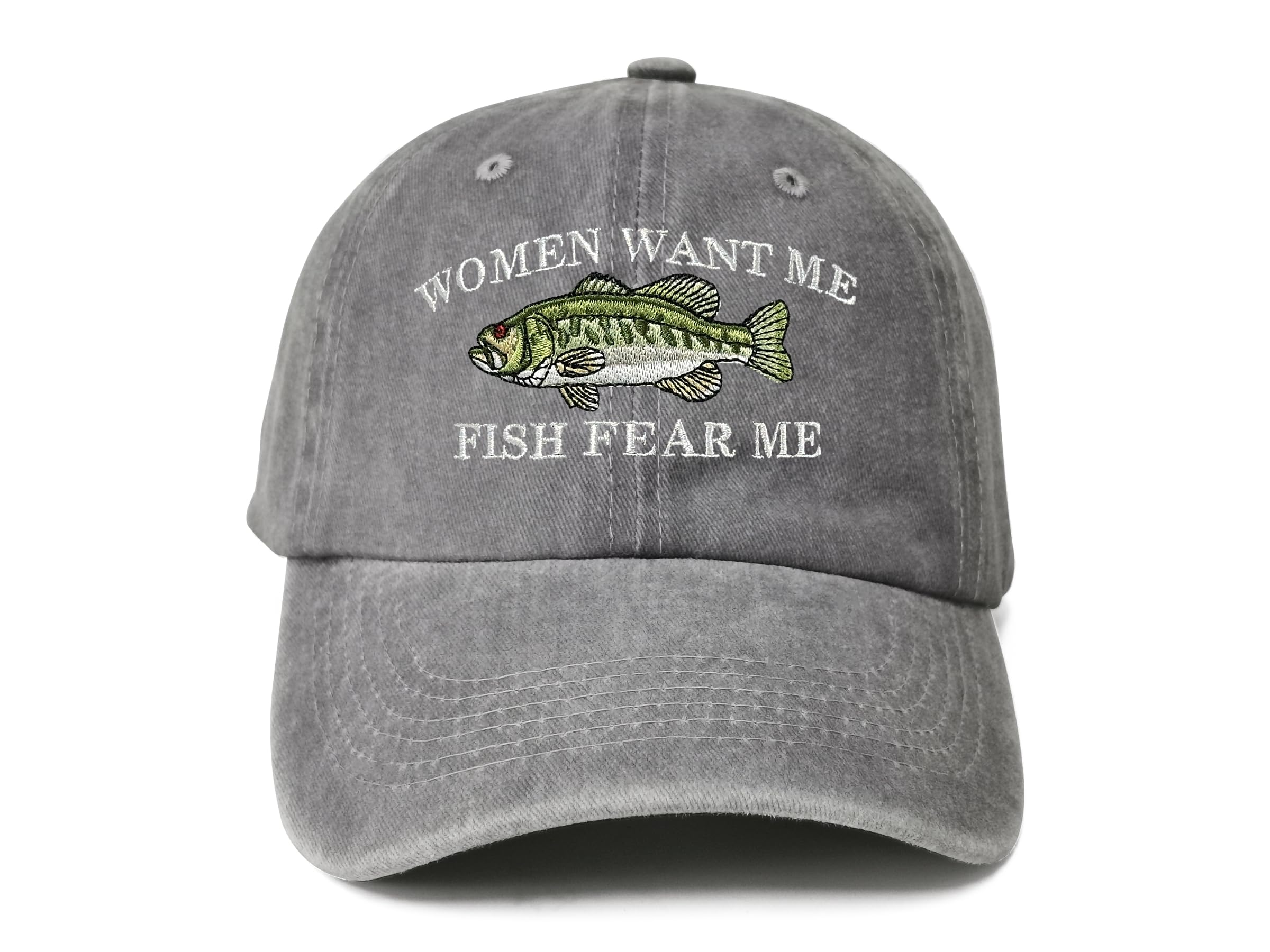 Fish Fear Me Women Want Me Embroidered Baseball Caps for Men Boy