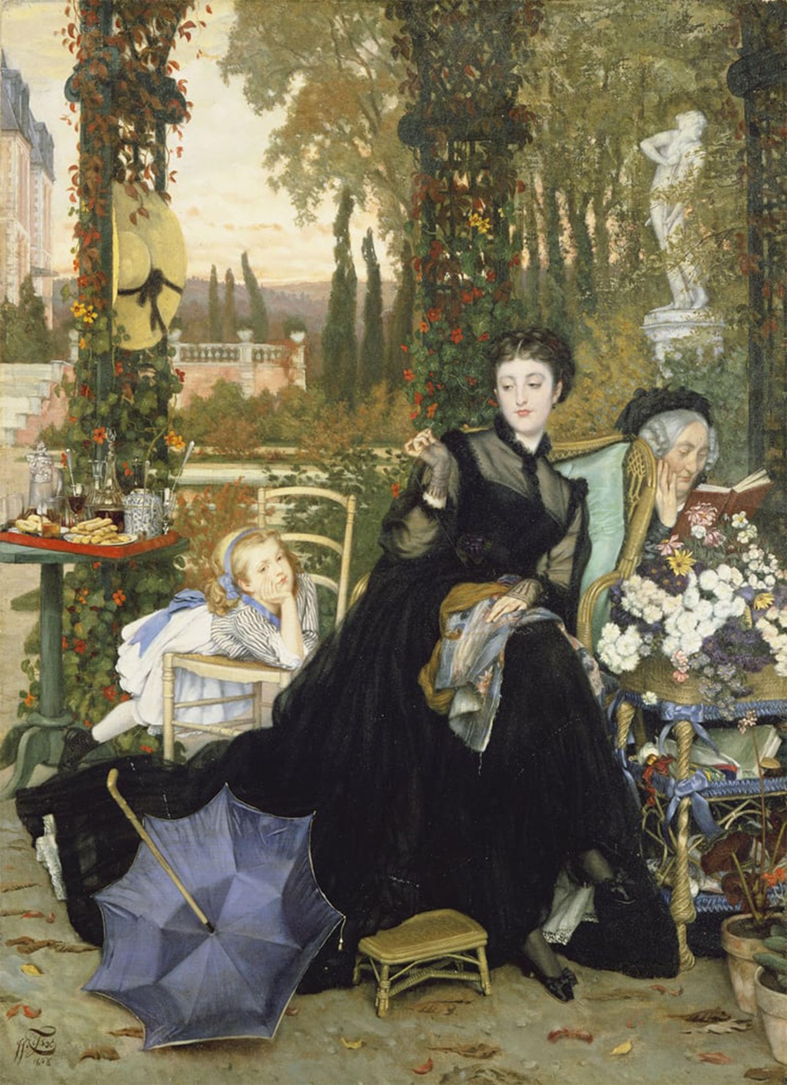ARTXLXXBN Famous Art Print Poster Vintage Wall Art the Widow by Jacques Canvas Art Poster for Home Decor 60x90cm