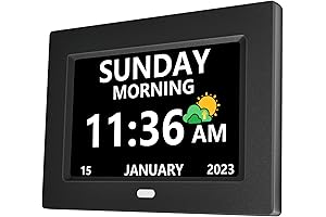 7” Digital Day Clock Calendar: Enhanced Clarity and Functionality