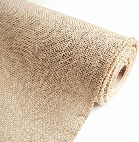 Farm Plastic Supply - Tela de arpillera de 10 onzas - (24 pulgadas x 50 pies) - Rollo de arpillera para caminos de mesa, tela de paisajismo, rollo