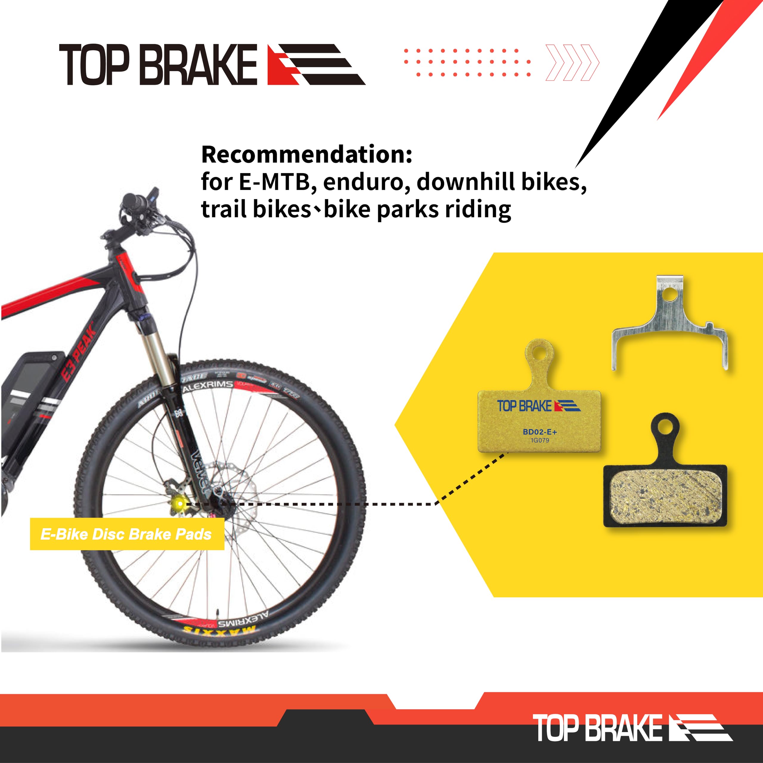 Top Brake Schijfremblokken fiets voor Shimano XTR M9000/9020/985/988/987, Deore XT M785/M615/8100/M6000/6100/8000 Flat Mount, Alfine S700 / S7000 SLX M7000/M66666 6/M67. 5, Road CX75