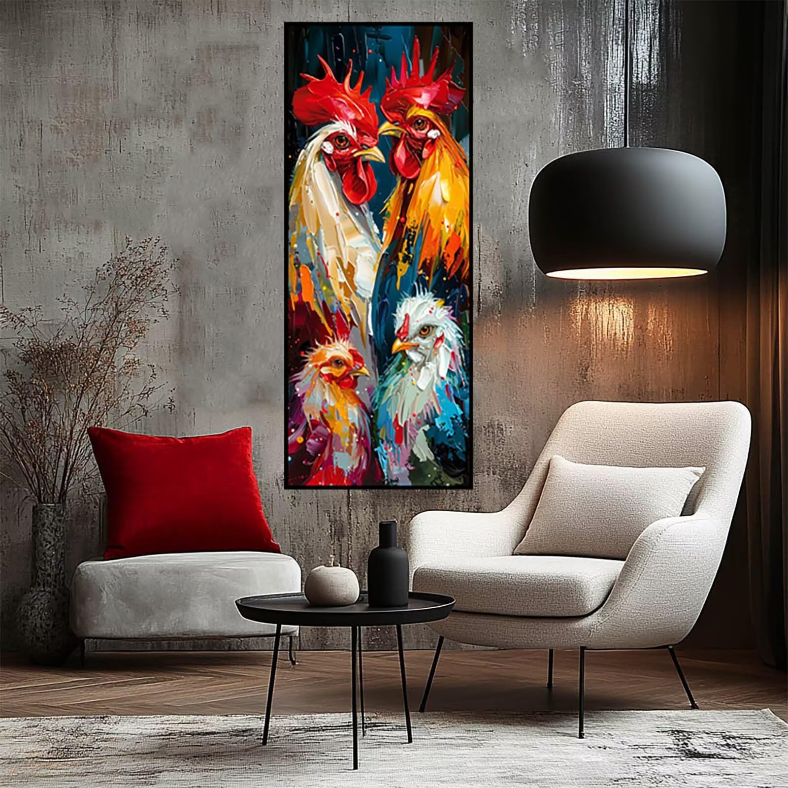 Diamentowe zestawy artystyczne z kurczakiem dla dorosłych, DIY, diamentowy obraz abstrakcyjny, pełne zestawy do wiercenia, kryształ górski, haft krzyżykowy, rękodzieło, malowanie według numerów, 152 x