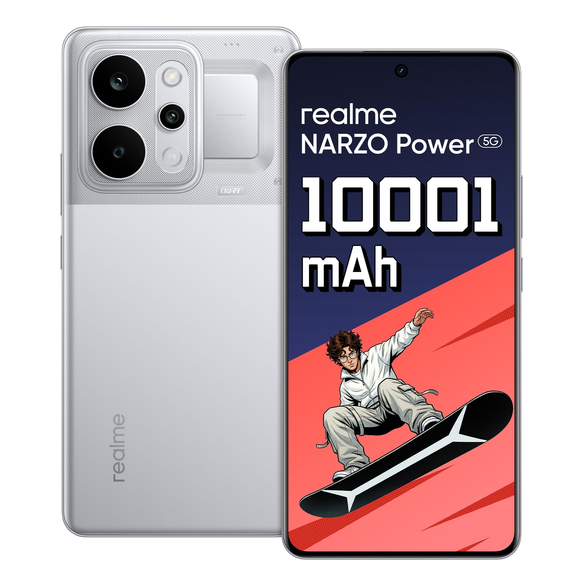 realme NARZO Power 5G (Titan Silver,8GB+128GB) 10001mAh Power. Stay Unstoppable. | 144Hz Curved+ AMOLED Display | Revolutionary Dual-Chip System | 50MP Sony OIS Camera-image-43