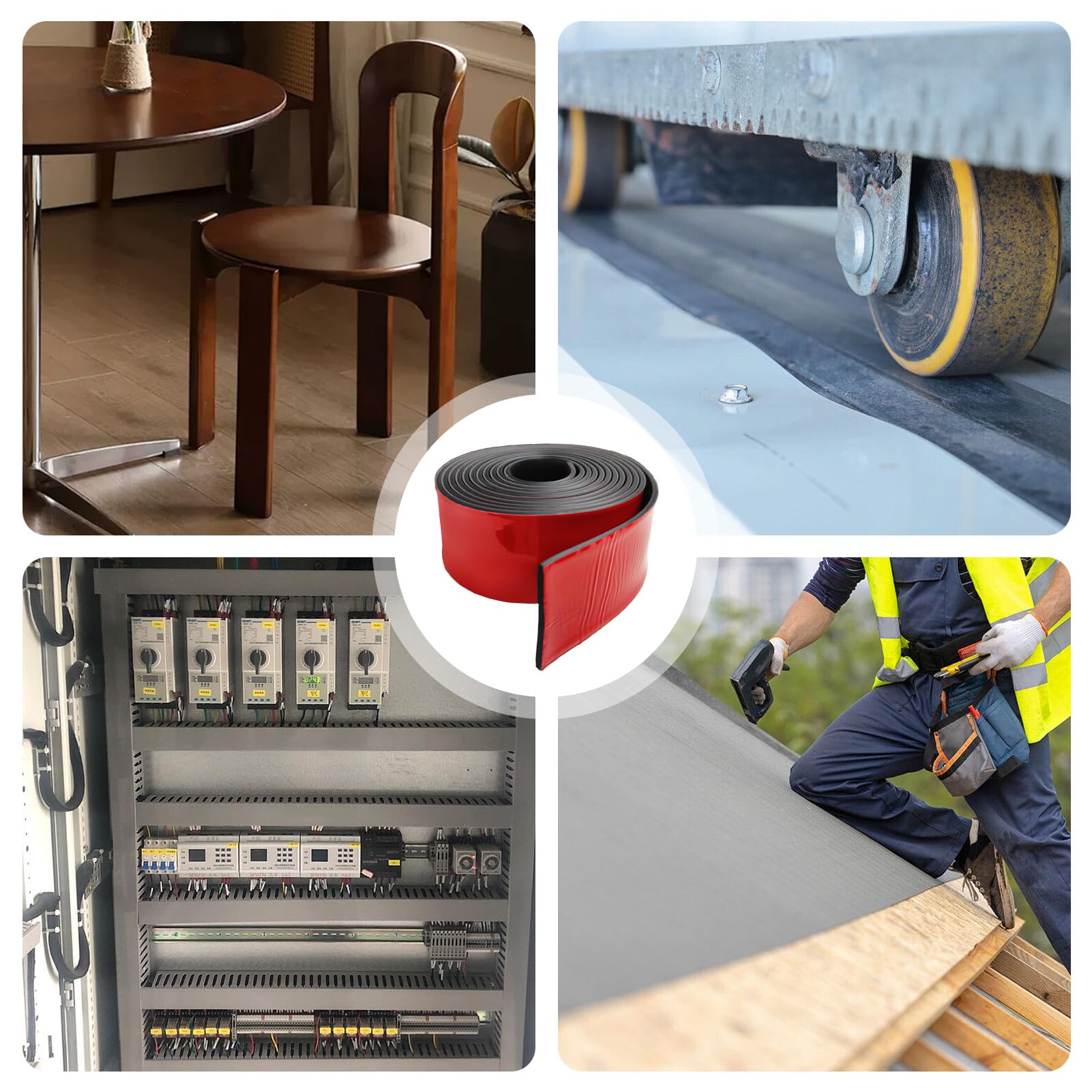 Nastro In Gomma Autoadesivo 50mm X 1,5mm X 3,2m - Guarnizioni, Antivibranti, Fai Da Te