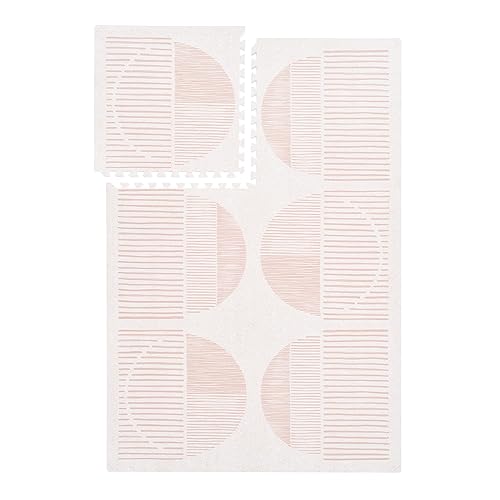 PopsyKosy Tapete de juego de piso para bebé de alta calidad, grueso y acolchado, tapete de espuma de 0.5 pulgadas, no tóxico, sin olor, 6 azulejos,