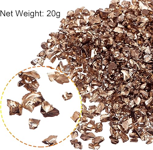 Miniatura 3 de uxcell Chips de vidrio triturado de 0.78 oz (20 g), vidrio metálico irregular con purpurina gruesa de 0.78 a 0.118 pulgadas para manualidades,