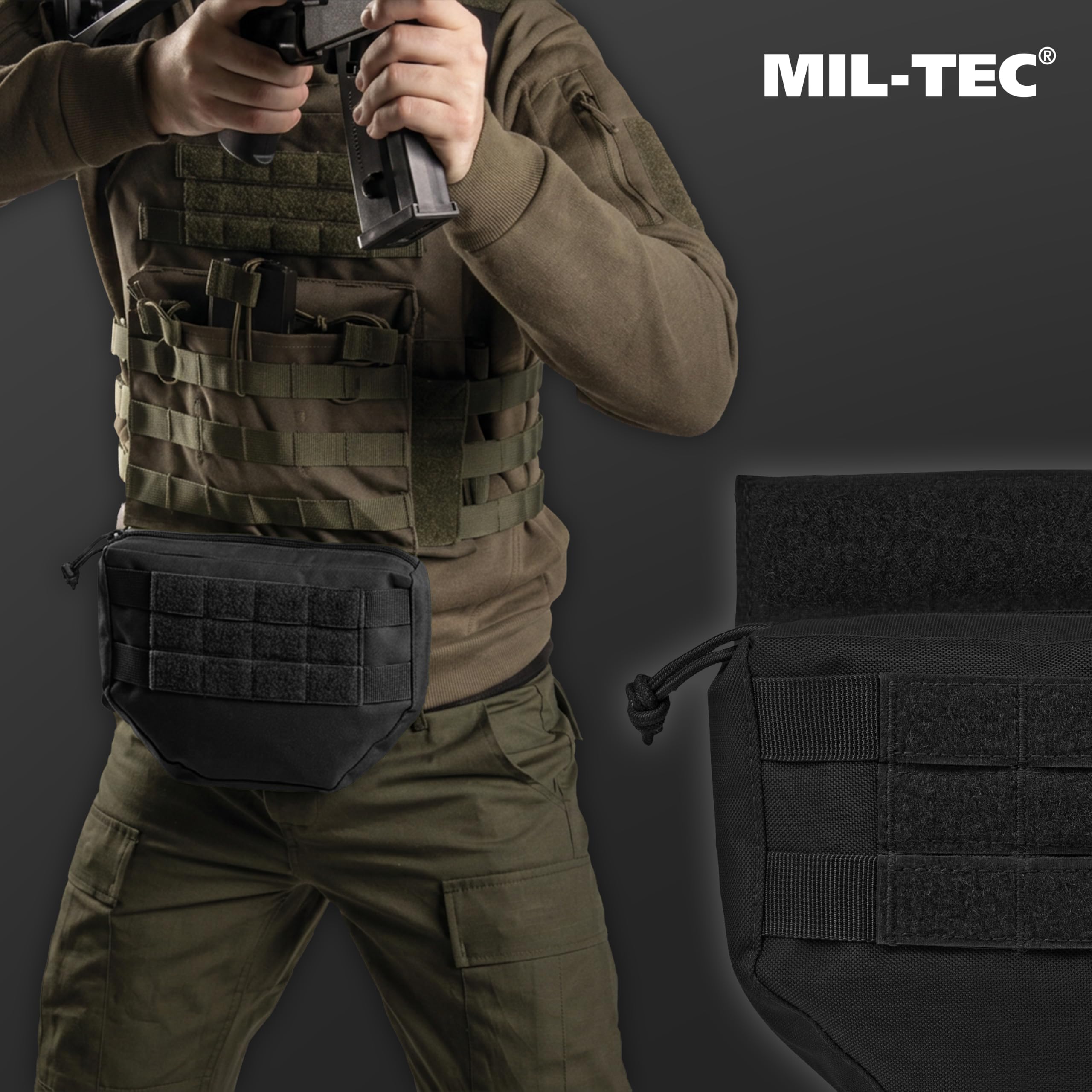 Amazon | MIL-TEC ドロップダウンポーチ MOLLEシステム搭載 プレート