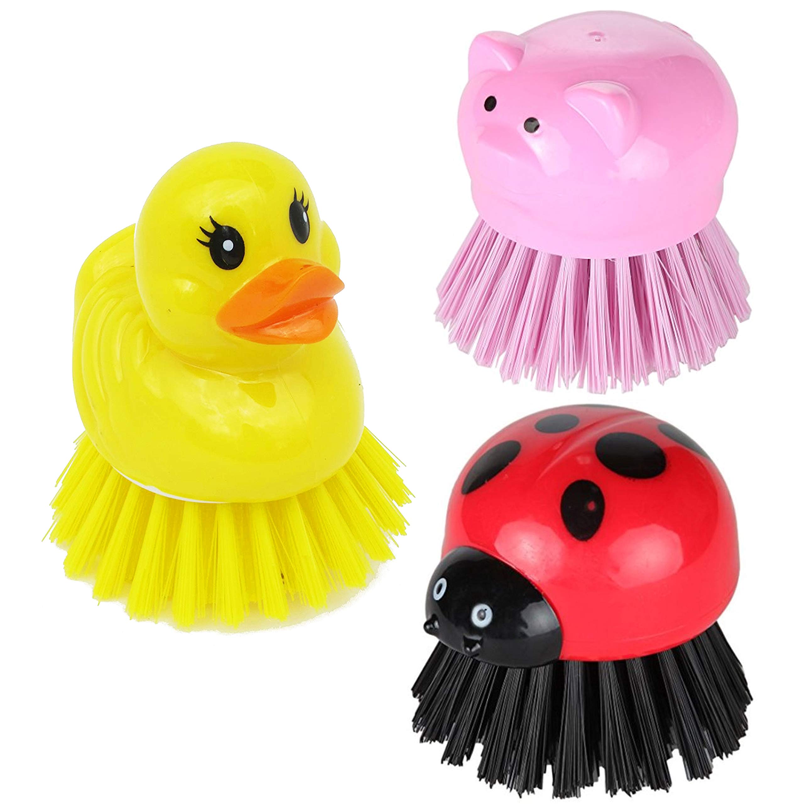 Generic 1PC Kitchen Cleaning Brush Animal Duck Pig Dish Potato Vegetable Scrubber Fruit