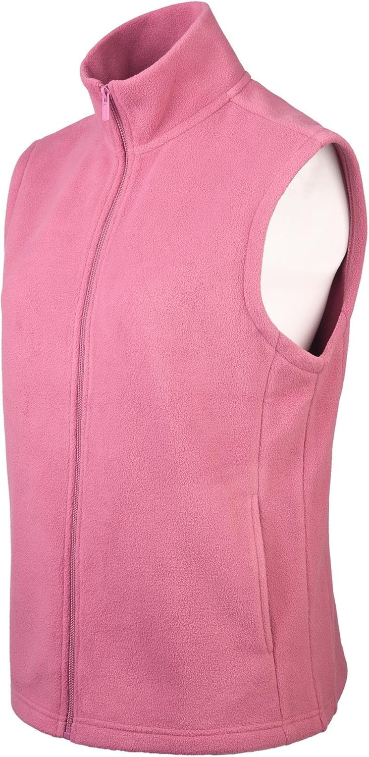 Sofra Women's Polar Fleece Full Zip Up Winter Vest - Image 2