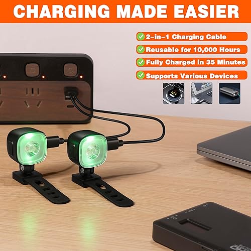 Miniatura 4 de Rechargeable Croc Lights for Shoes 2pcs, LED Headlights for Crocs sandals Running Shoes Sneakers, Croc Accessories for Kids Boys Girls Men Women,