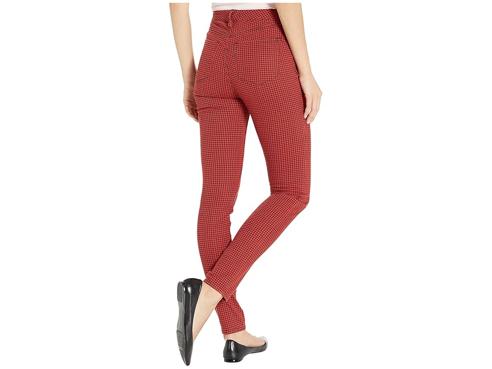 

Juicy Couture Printed Mid-Rise Ankle Skinny (Bonfire Mini Houndstooth) Women's Casual Pants, Red