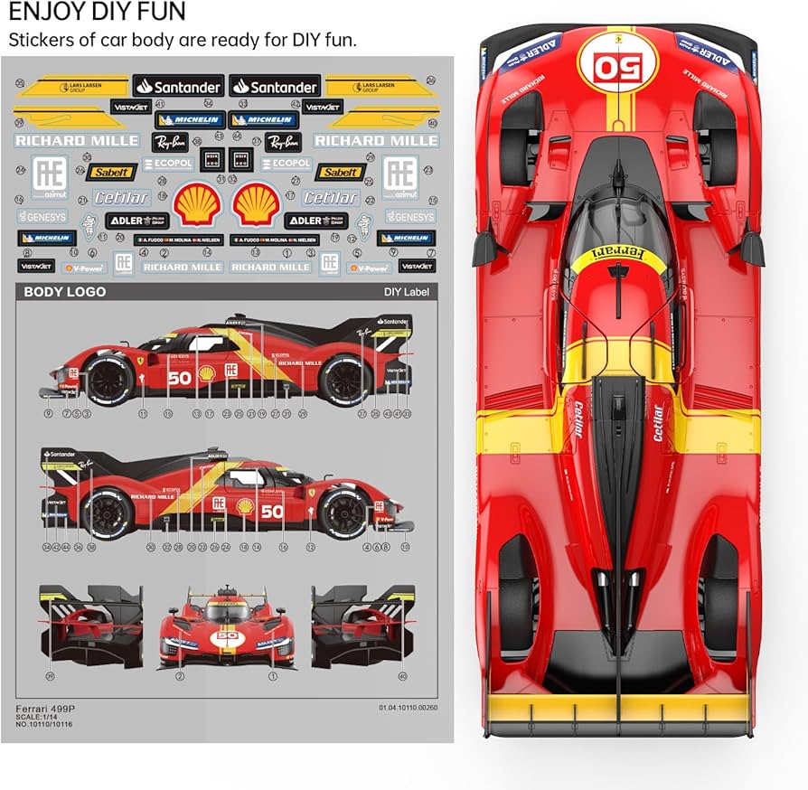 Amazon.co.jp: Rastar RC Cars 1/14フェラーリ499 Pルマンスーパーカー Amazon.co.jp: Rastar RC Cars 1/14フェラーリ499 Pルマンスーパーカー