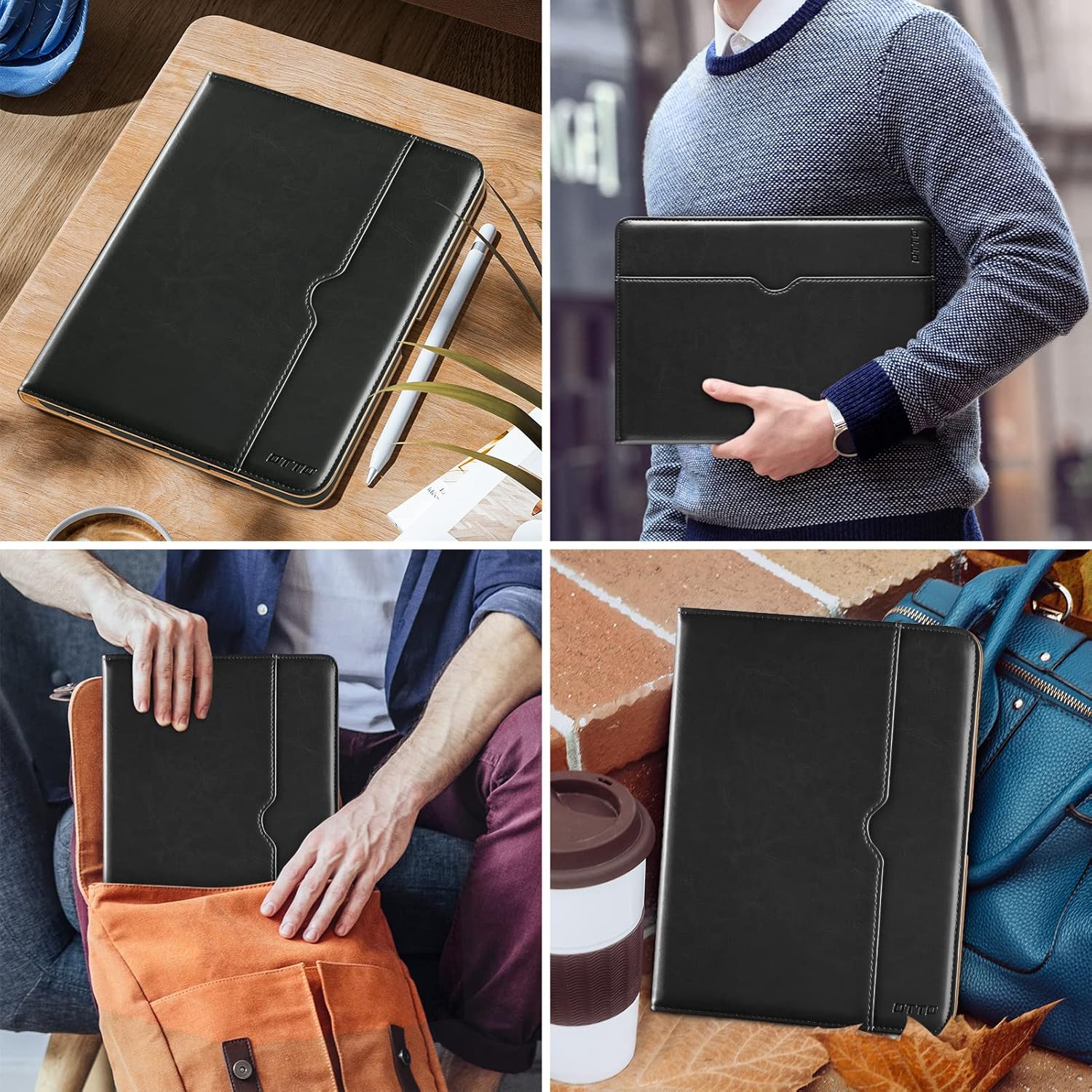 DTTO for iPad Pro 12.9 6th / 5th / 4th / 3rd Generation Case 2022/2021/2020/2018, Premium Leather Folio Stand Cover with Built-in Apple Pencil Holder -Auto Wake/Sleep and Multi Viewing Angles,Black - Image 7