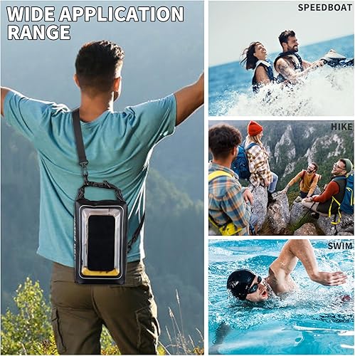 Miniatura 7 de Bolsa seca impermeable IP68, 2L  Bolsa impermeable enrollable para piscina, bolsas secas para kayak resistente al agua con bolsa para teléfono,