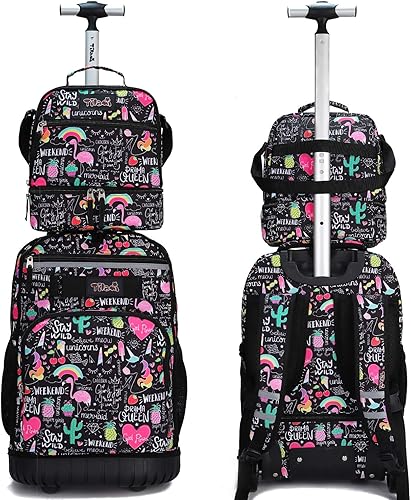 Miniatura 21 de Tilami - Bolsas de almuerzo con correa ajustable y cremallera aisladas, bolsas refrigerantes resistentes al agua, bolsas bento para niños y niñas