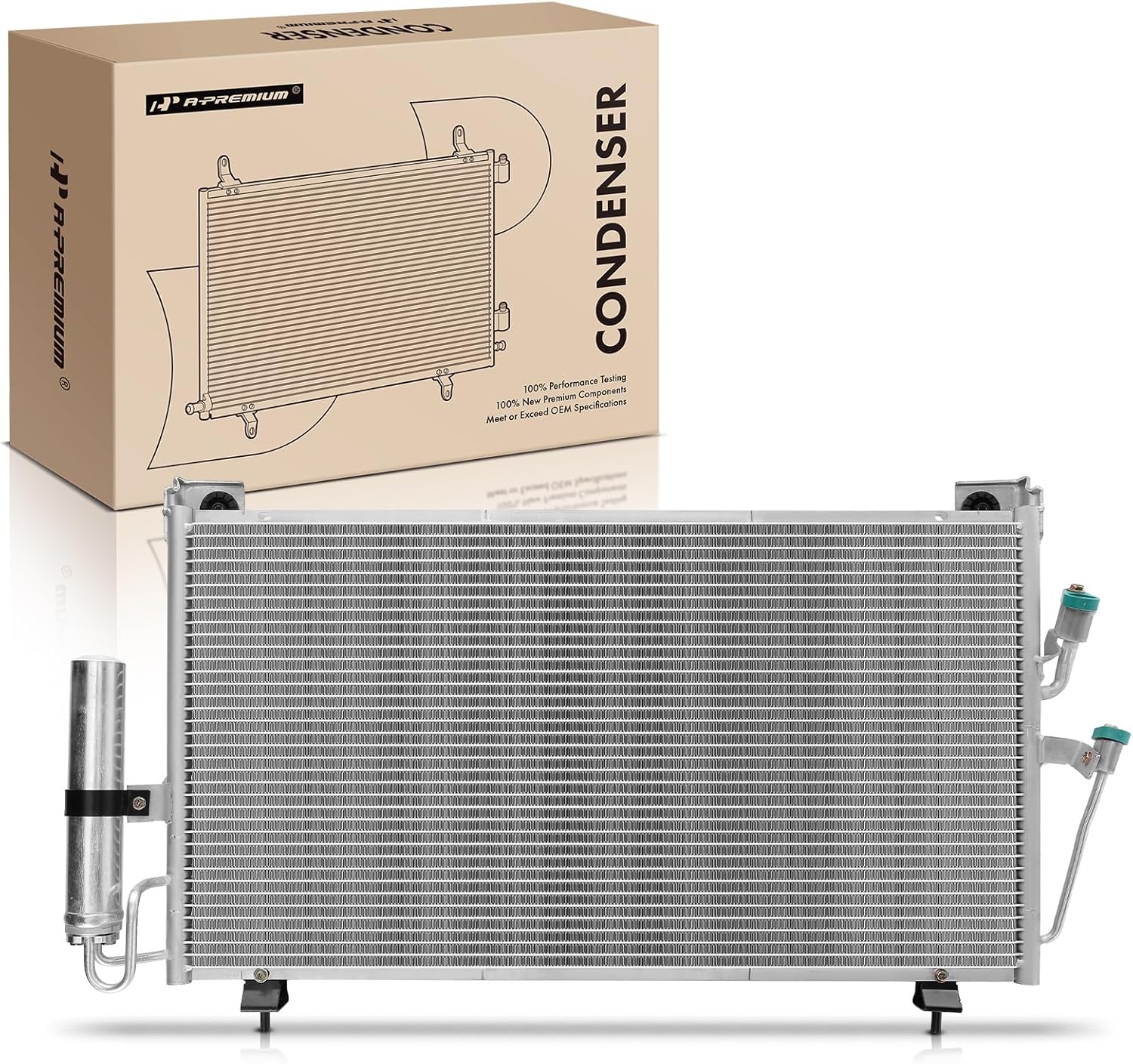 A-Premium Air Conditioning A/C Condenser Compatible with Mitsubishi Outlander 2003 2004 2005 2006 L4 2.4L