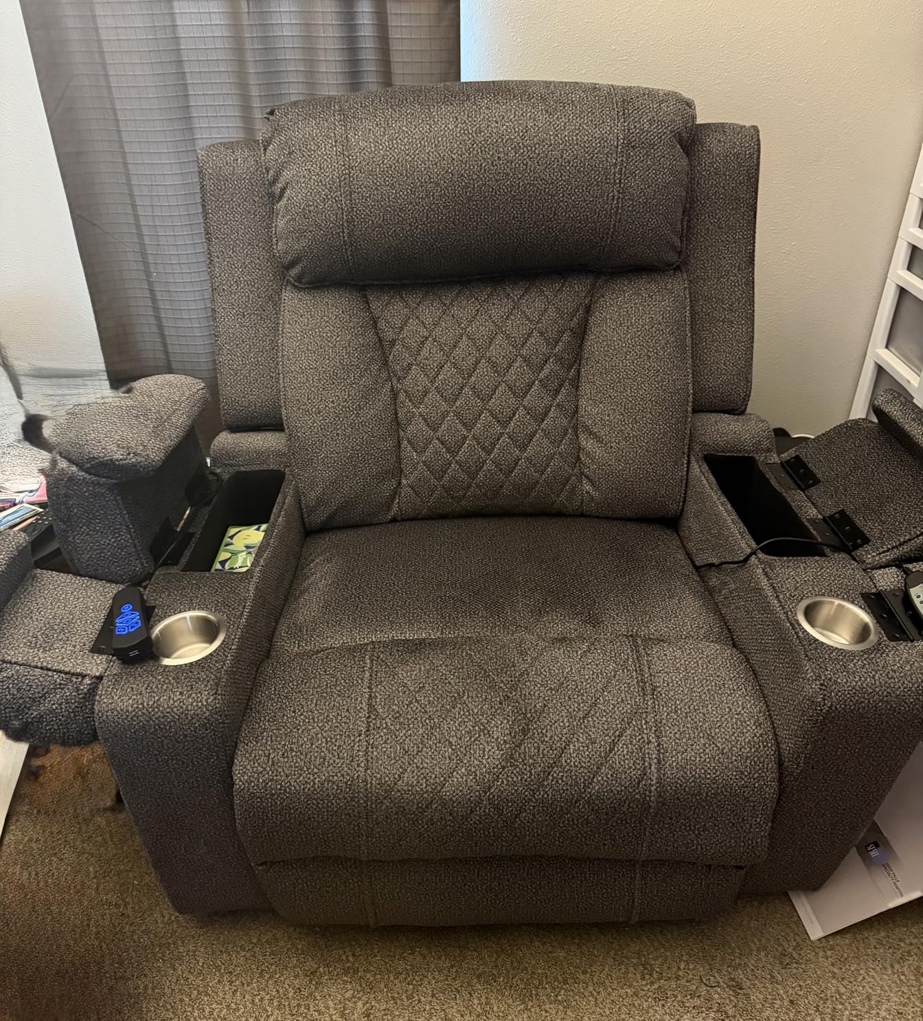 FUNECORP Big Man Power Lay Flat Lift Chair