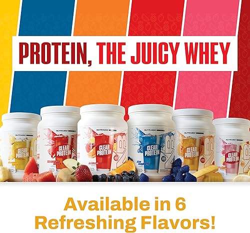 Miniatura 9 de NutraBio Aislamiento de proteína de suero transparente  Aislamiento de suero puro para hombres y mujeres deliciosos sabores de frutas  Sin OMG cero