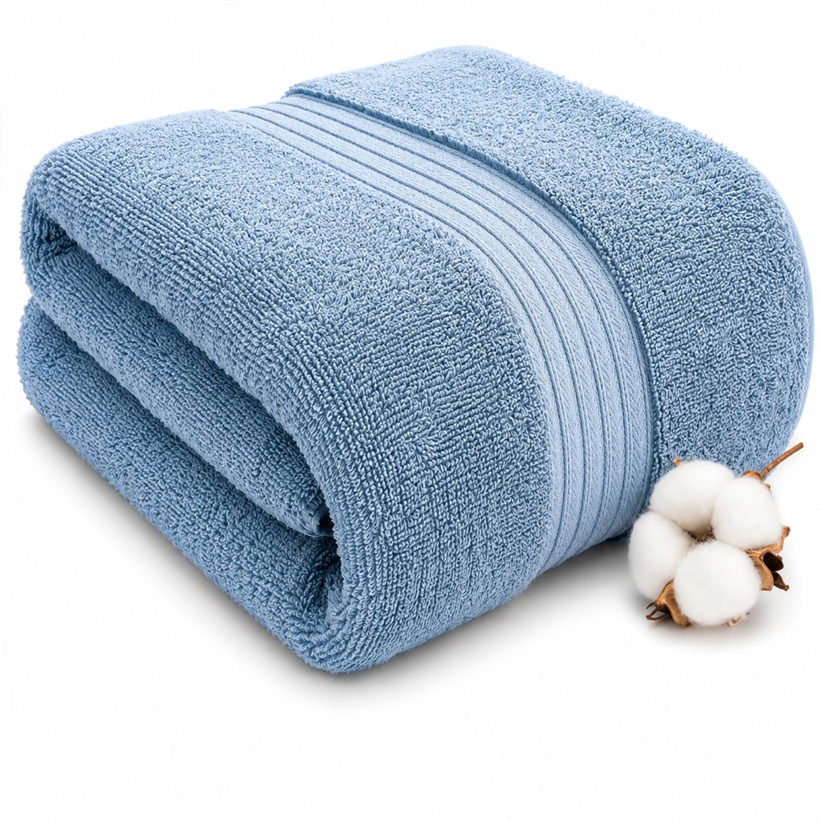 Generisch Asciugamani da bagno di lusso in cotone di alta qualità (blu scuro) | Asciugamani altamente assorbenti e morbidi: asciugamani ultra morbidi, delicati sulla pelle e anti-pelucchi