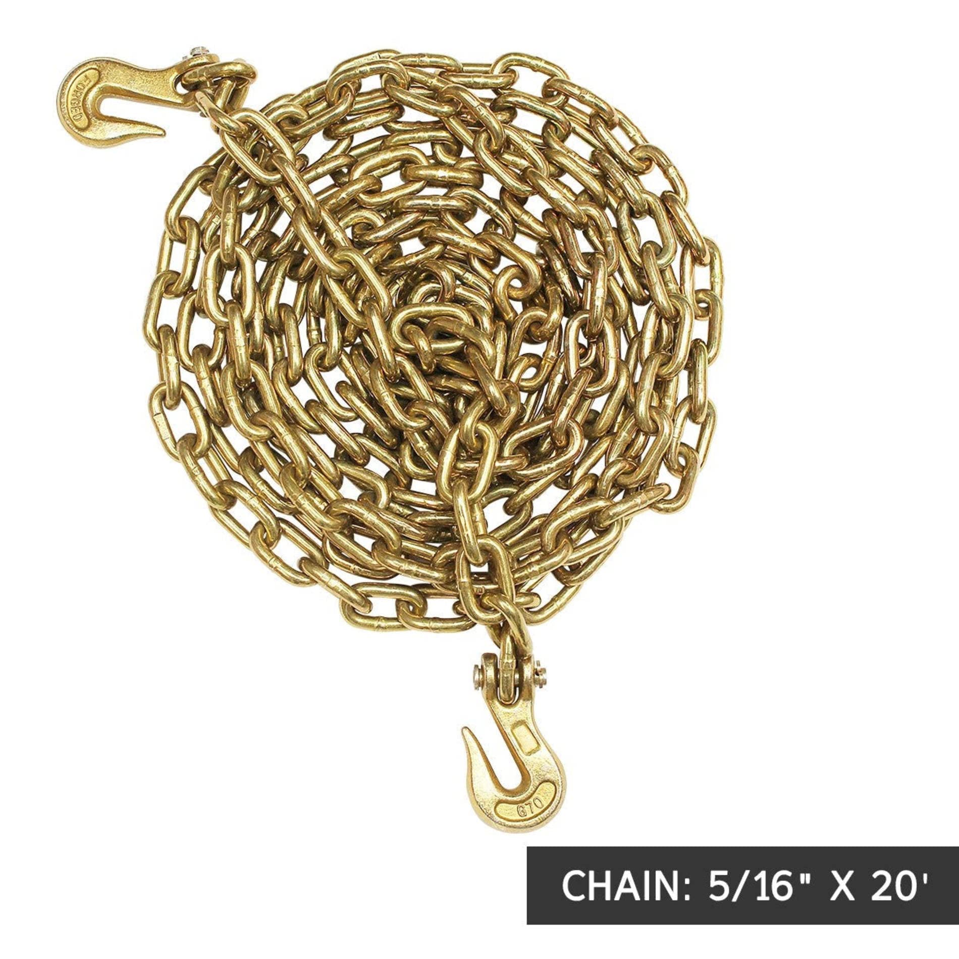 DC Cargo Load Binders & Chains - 20ft Heavy Duty -2