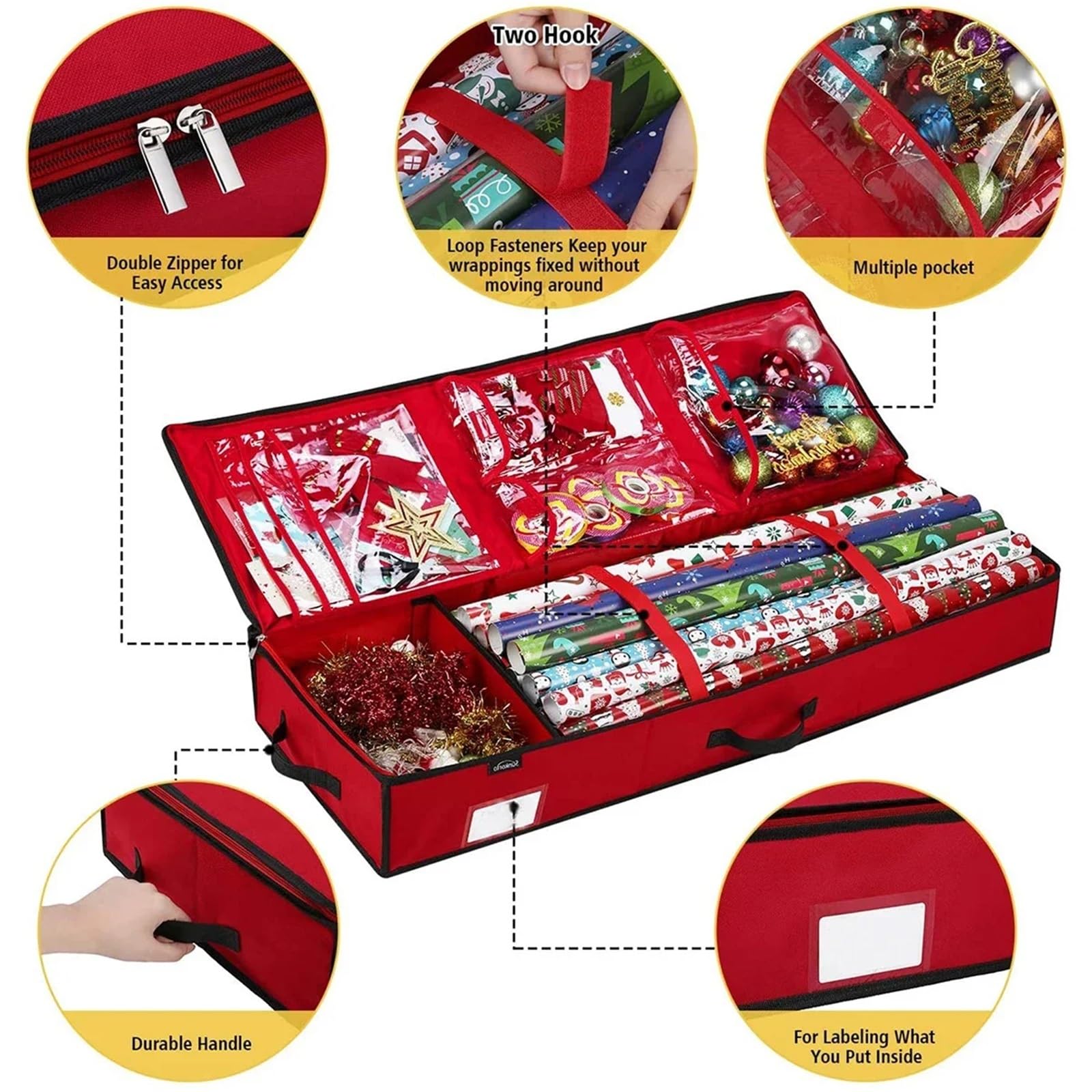 Geschenkpapier Aufbewahrung Aufbewahrungstasche for Geschenkpapier, wasserdicht, Geschenkpapier-Organizer-Tasche, große Kapazität, Behälterbox for Verpackungsmaterial