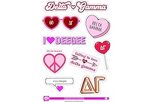 Delta Gamma Love Theme Sticker Sheet. Share Delta Love