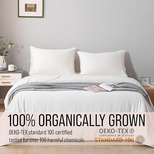 Miniatura 4 de Bella Coterie - Juego de fundas de almohada de lujo de tamaño estándar, viscosa cultivada orgánicamente hecha de bambú, ultra suave, refrescante, 2