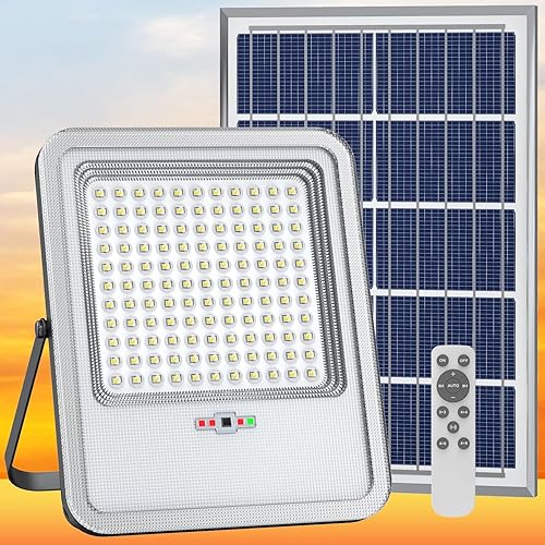 Miniatura 7 de TENKOO Luces solares de inundación para exteriores  Luces solares de estacionamiento de 500 W, del anochecer al amanecer, 32000 lm, IP67,