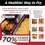 Nuwave Brio 6-Quart Healthy Digital Smart Air Fryer with Probe, One-Touch Digital Controls, Advanced Cooking Functions, Removable Divider Insert, Grill Pan (New Accessory),Black — image 2