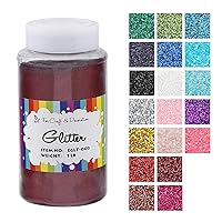 Vista 21 de Craft and Party, botella de una libra de purpurina para manualidades y decoración (borgoña)