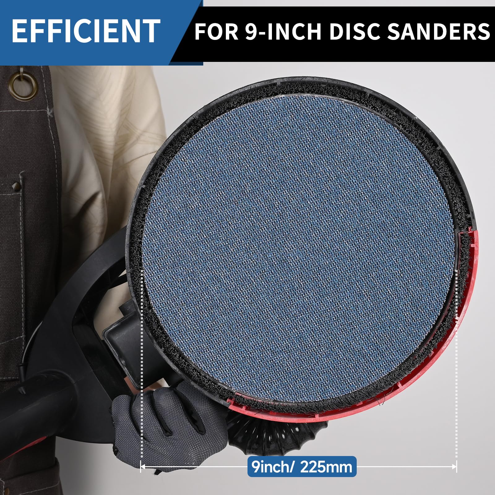 PMIQSA 25Pcs 225mm Sanding Discs 60/80/120/180/240 Grit - Image 2