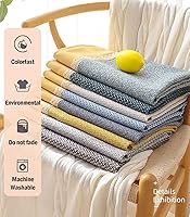 Vista 5 de WJXBoos Fundas de sofá de lino de algodón, fundas de sofá con exquisito borde de encaje, fundas de sofá antideslizantes y agradables a la piel