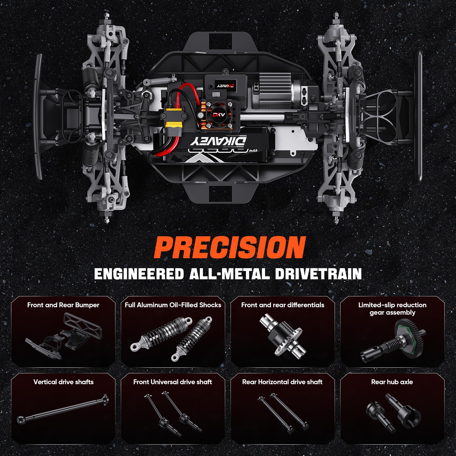 1/12 Brushless-Ferngesteuertes Auto (RTR), über 70 km/h, 4WD RC Short-Course Truck, RC Drift Car für Einsteiger, ausgestattet mit einem 3S 2200 mAh Akku, Geländereifen, geeignet für Erwachsene – ROT