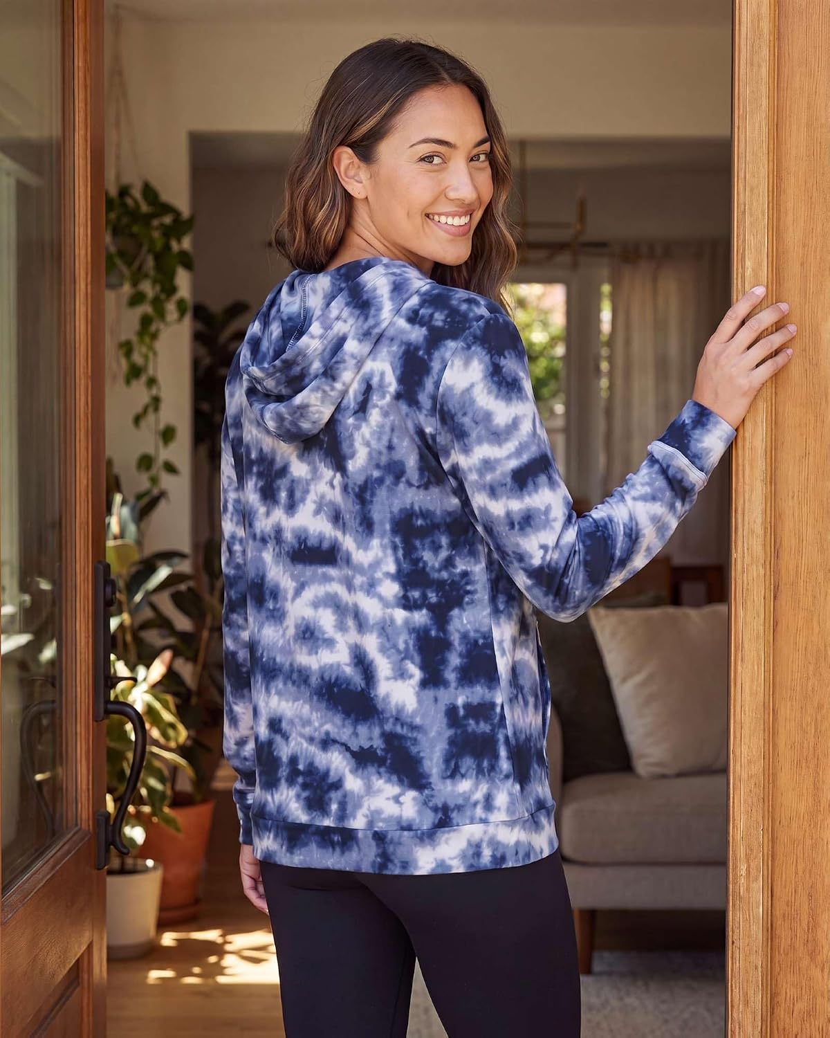Real Essentials 3 Pack: Women's Dry Fit Long-Sleeve Hoodie Pullover Sweatshirt Pocket - Active Lounge (Available In Plus)