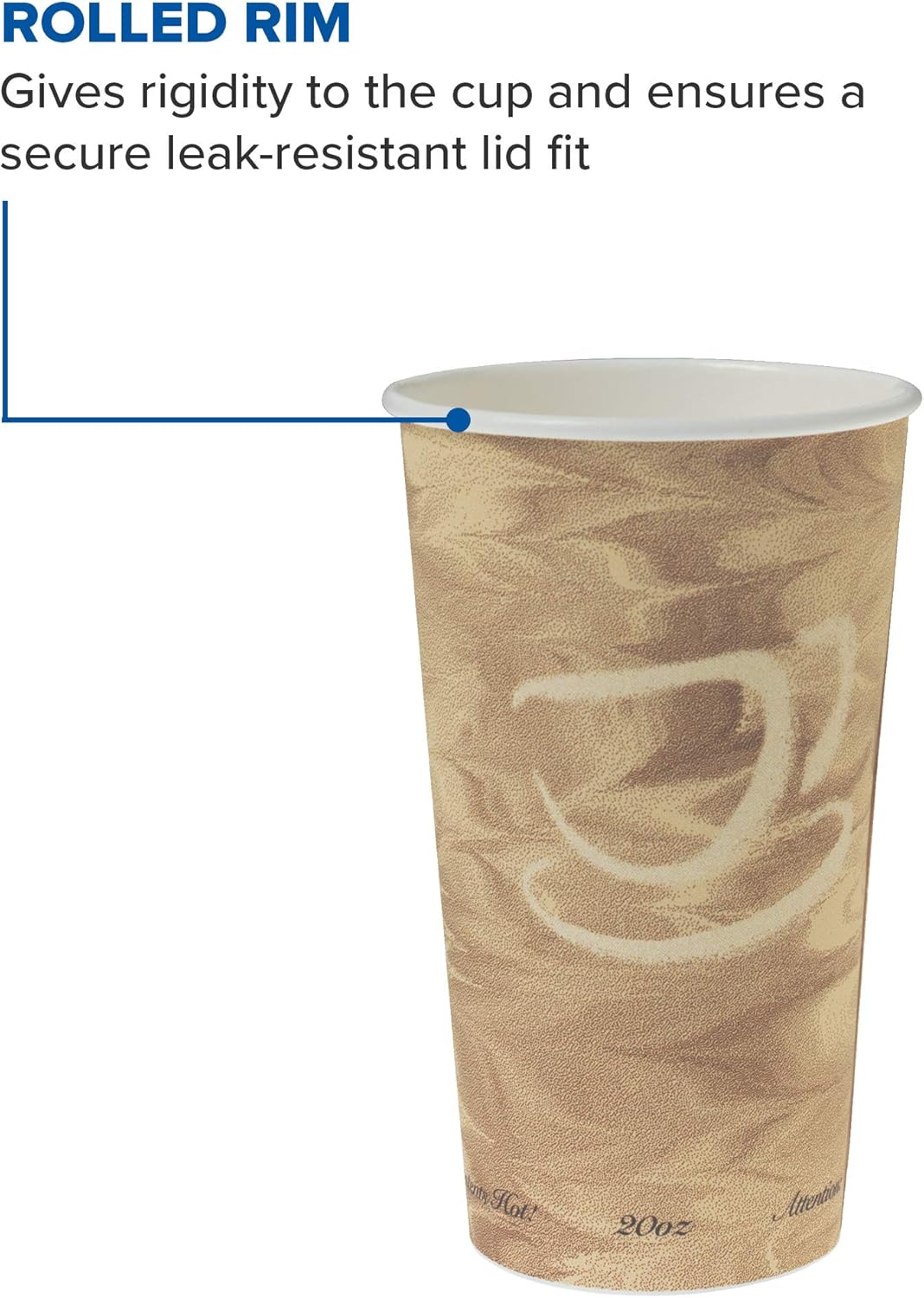 Solo 420MS-0029 20 oz Mistique SSP Paper Hot Cup (Case of 600)