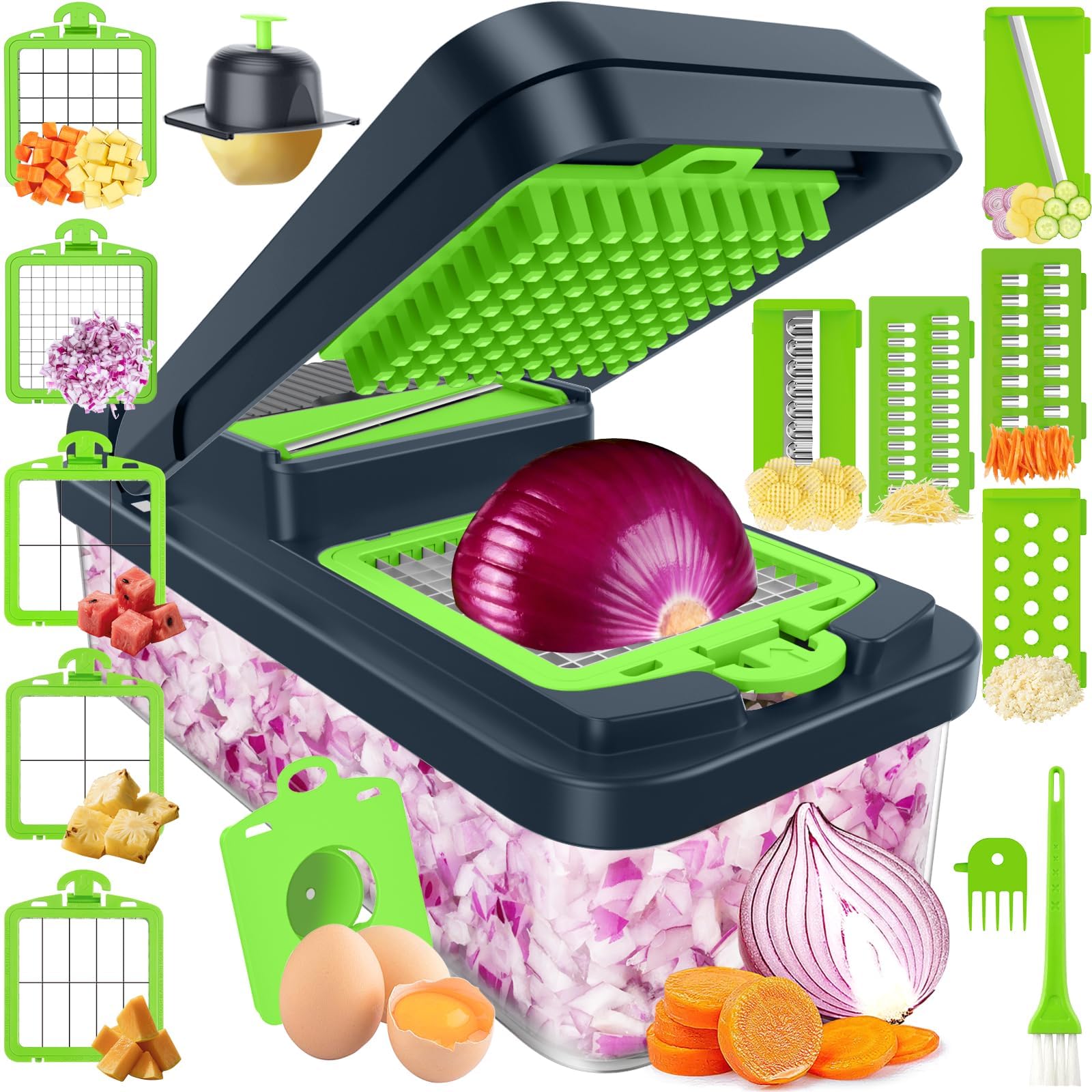 12-in-1 Vegetable Chopper - Save Time & Prep! -12 12-in-1 Vegetable Chopper - Save Time & Prep! -12