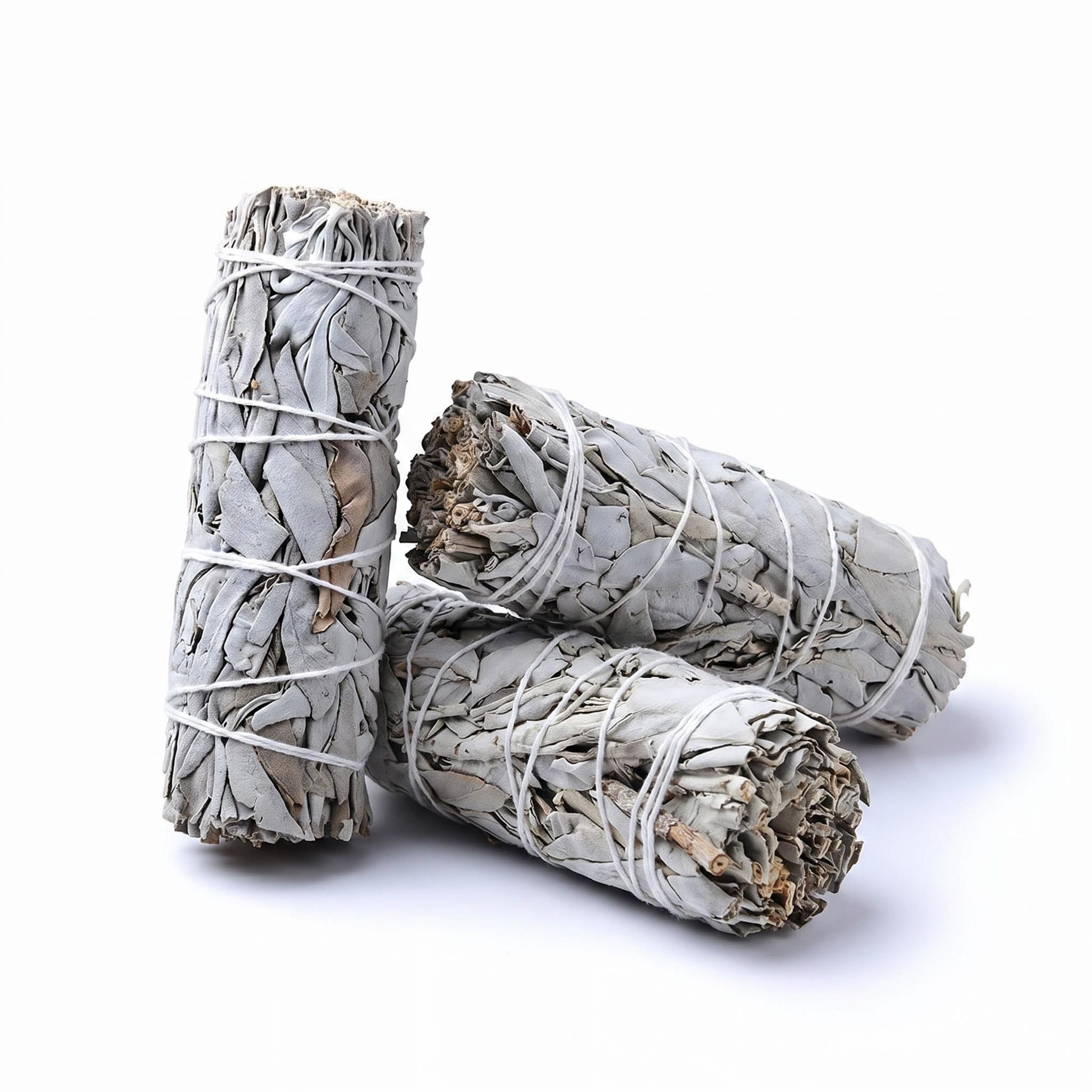 Earth Light White Sage Smudge Sticks – 3 Pack Natural Dried Bundles for Cleansing & Meditation | Ethically Sourced Incense for Energy Healing, Mindfulness Rituals & Home Purification