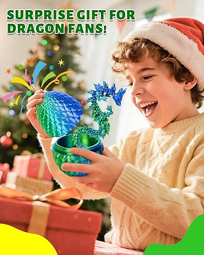 Miniatura 89 de TBOLINE - Huevo de dragón impreso en 3D, animal de cristal articulado, juguete para la ansiedad para adolescentes, niños y niñas, piezas míticas