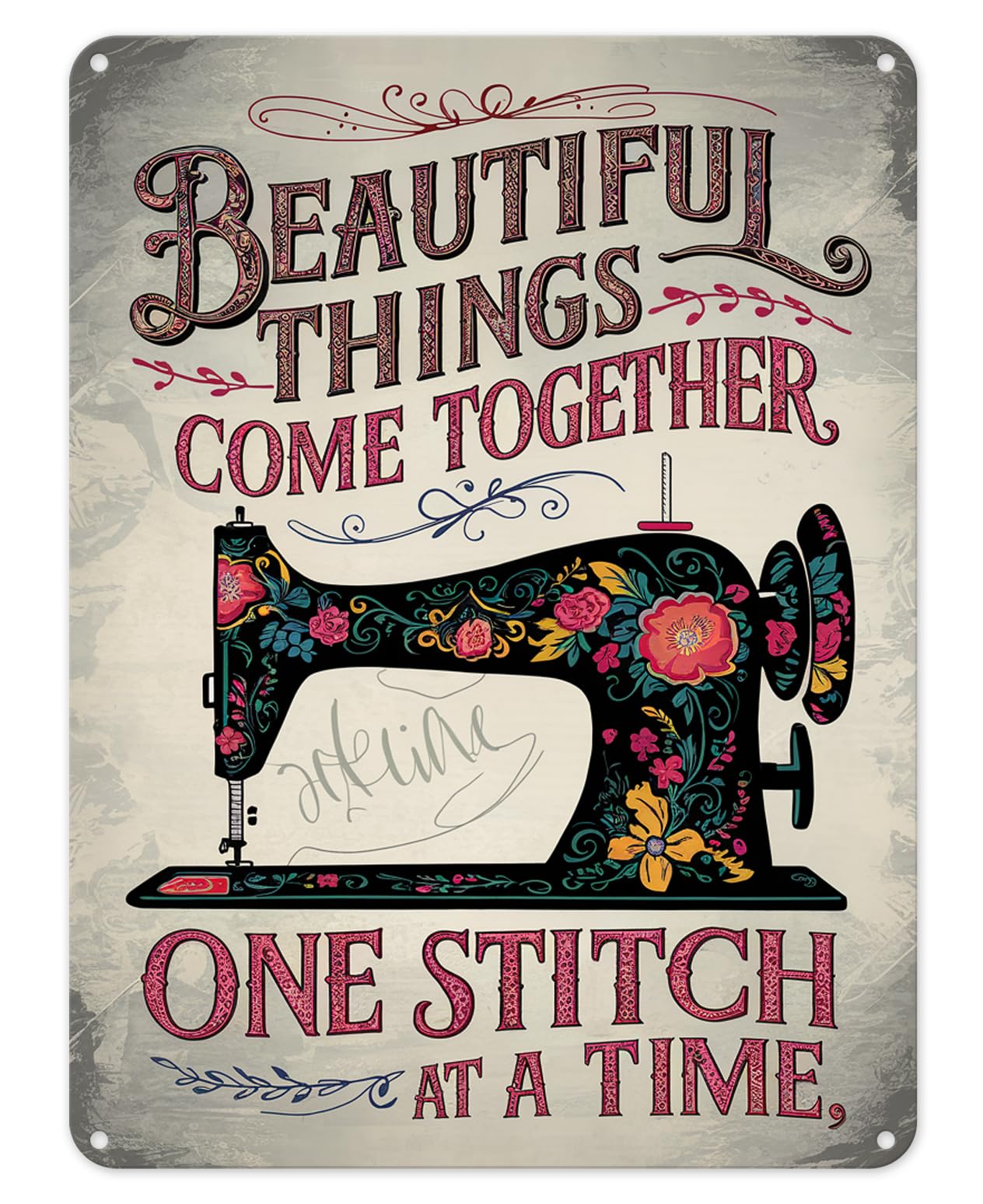 Shopagift Beautiful Things Sewing Sew Metal Poster Wall Tin Sign Man Cave Shed Bar Bedroom Home Kitchen - A3