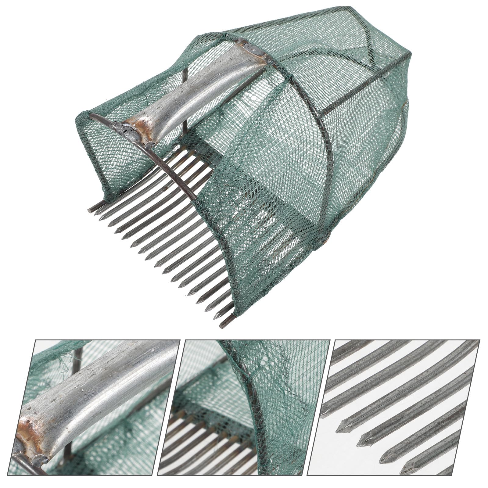 FOMIYES Recolector de Frutas para Jardín Jaula y Mango Ergonómico, Herramienta Ligera para Recolección de Arándanos y Otras Frutas Pequeñas