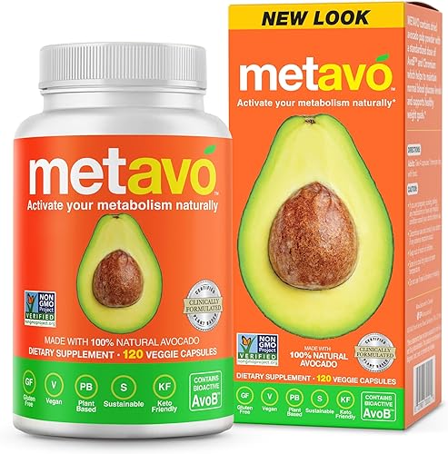 Metavo Cápsulas de metabolismo | Suplemento de apoyo energético | Apoyo natural avanzado | Frena los antojos de azúcar | con aguacate a base de