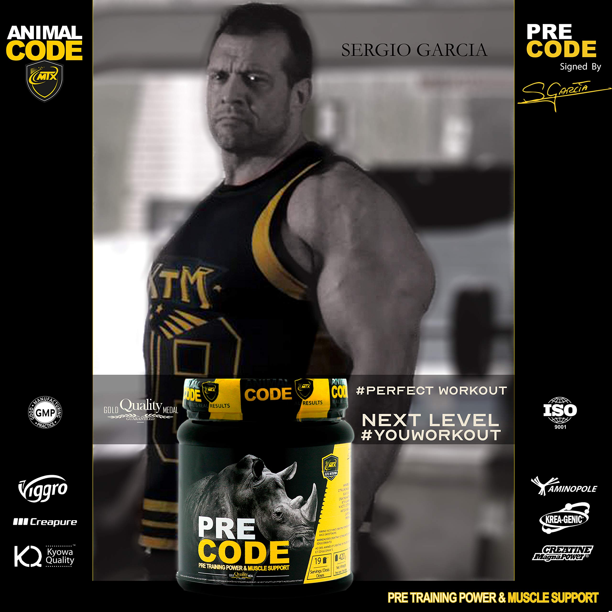MTX nutrition PRECODE [420g.] BerryBlast - Pre-entrenamiento PREMIUM con 20 Ingredientes Activos en sus Dosis Efectivas. Despierta ti lado más salvaje y entrena en clave Animal
