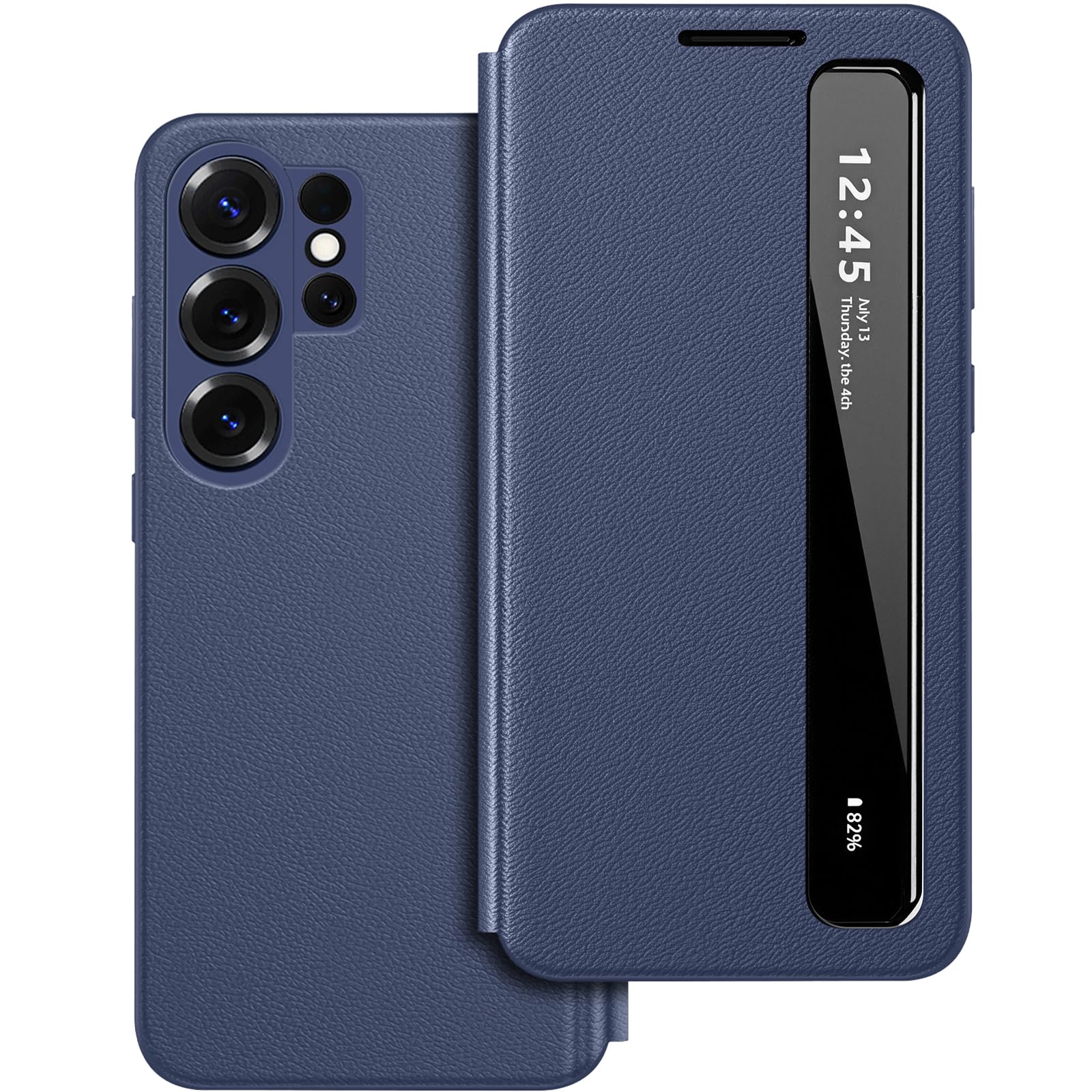 Cover per Samsung Galaxy S26 Ultra Custodia Pelle Portafoglio Flip a Libro con Porta Carte Slot Funzione Supporto Clear View Antiurto Caso Protezione Custodia per Samsung S26 Ultra 5G Case Blu